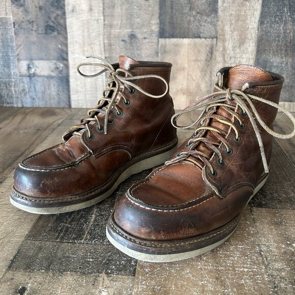 Red Wing 1907 Heritage Moc Toe Work Boots Mens 10 D - Picture 2 of 12